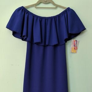 Lularoe Cici Dress XXS Royal Blue